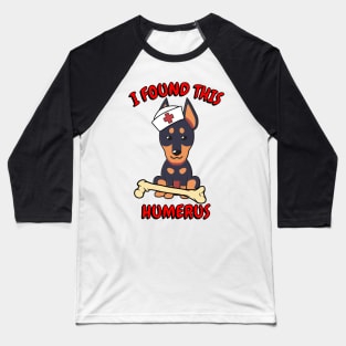 Funny alsatian tells a lame joke Baseball T-Shirt